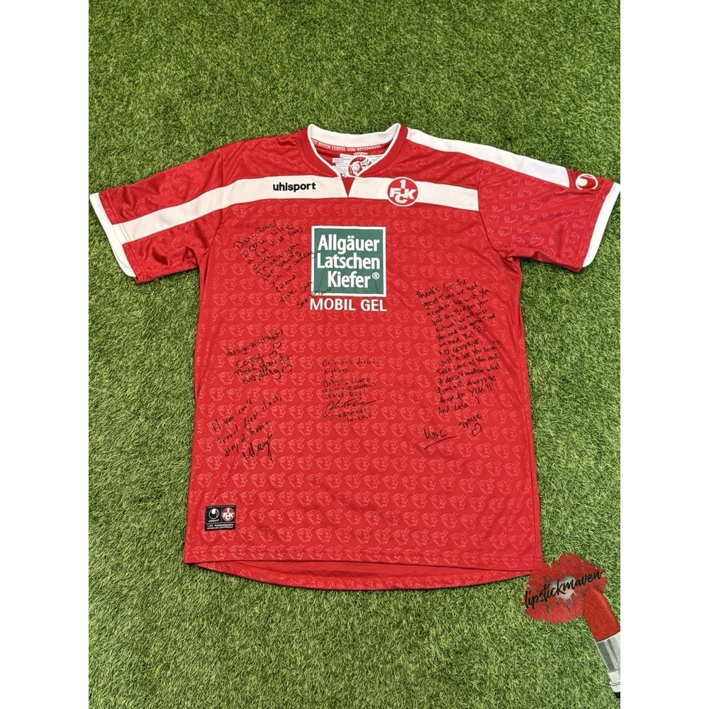 1. FC KAISERSLAUTERN Jersey XL 2013 2014 76 Dave Football Soccer Uhlsport SIGNED